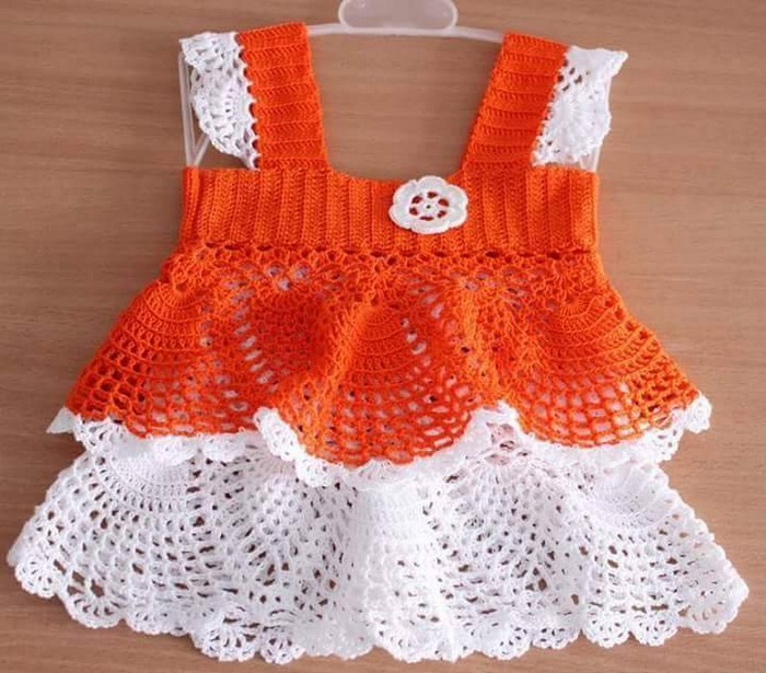 Crochet frock design hot sale for baby girl