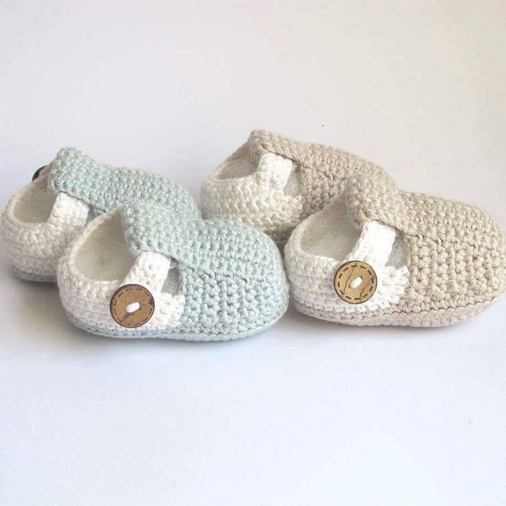 crochet baby loafers