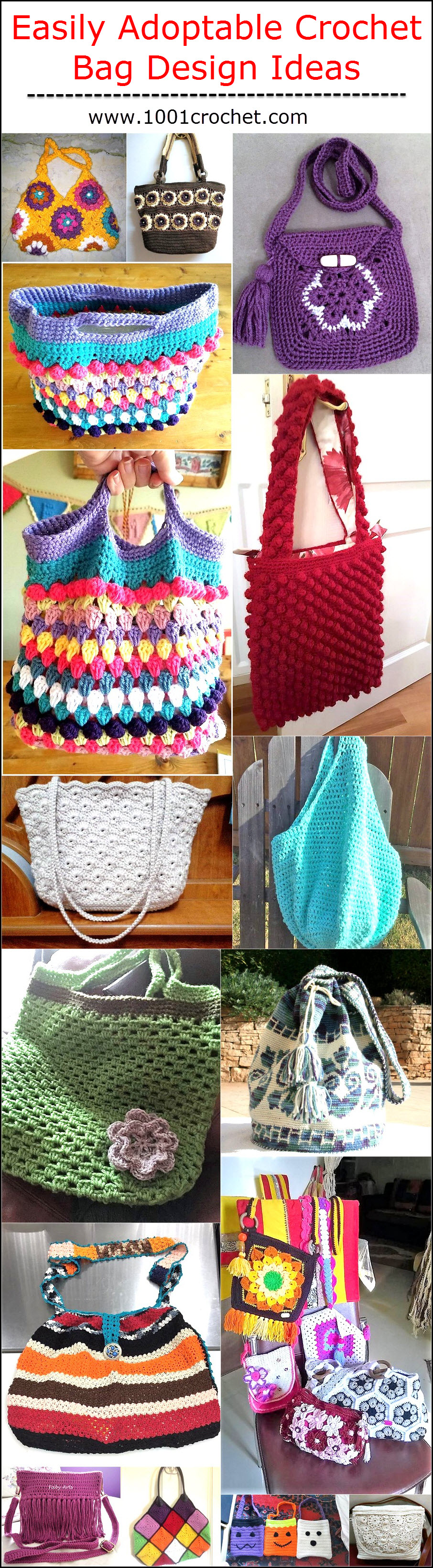 crochet work bag